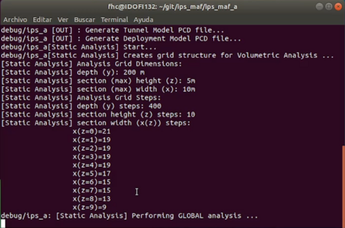 Messages in console launched by IPS-MAF Analyzer
